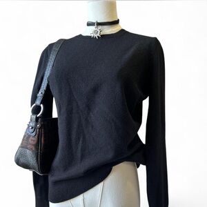 EVERLANE Black 100% Cashmere Long-sleeve Crewneck Knit Sweater in Medium